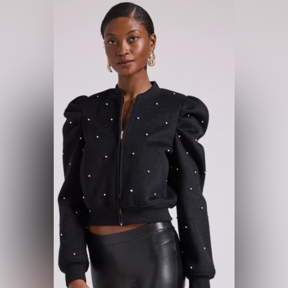 Generation Love Black and Pearl Bomber Jacket